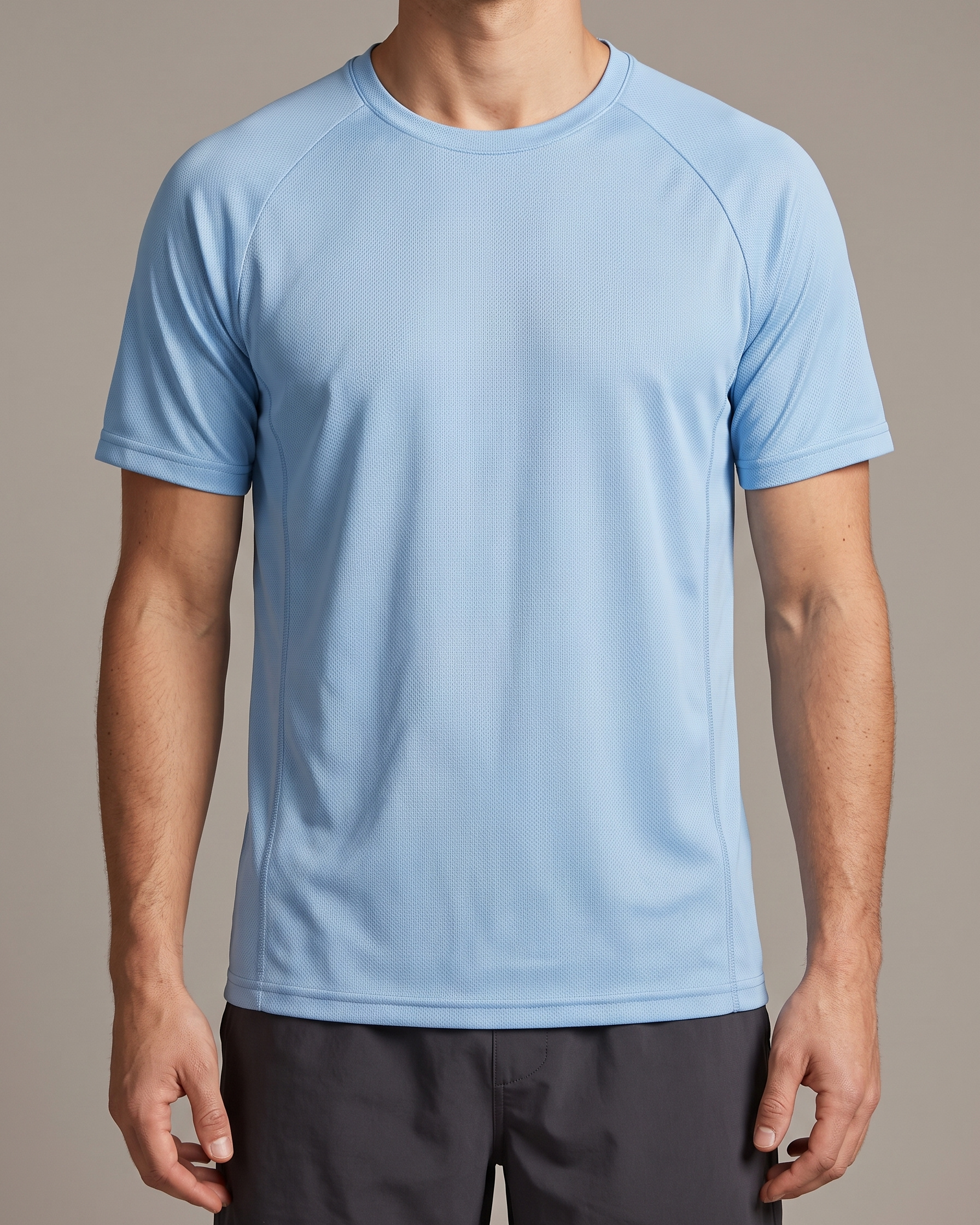 Running T-shirt sample, on model